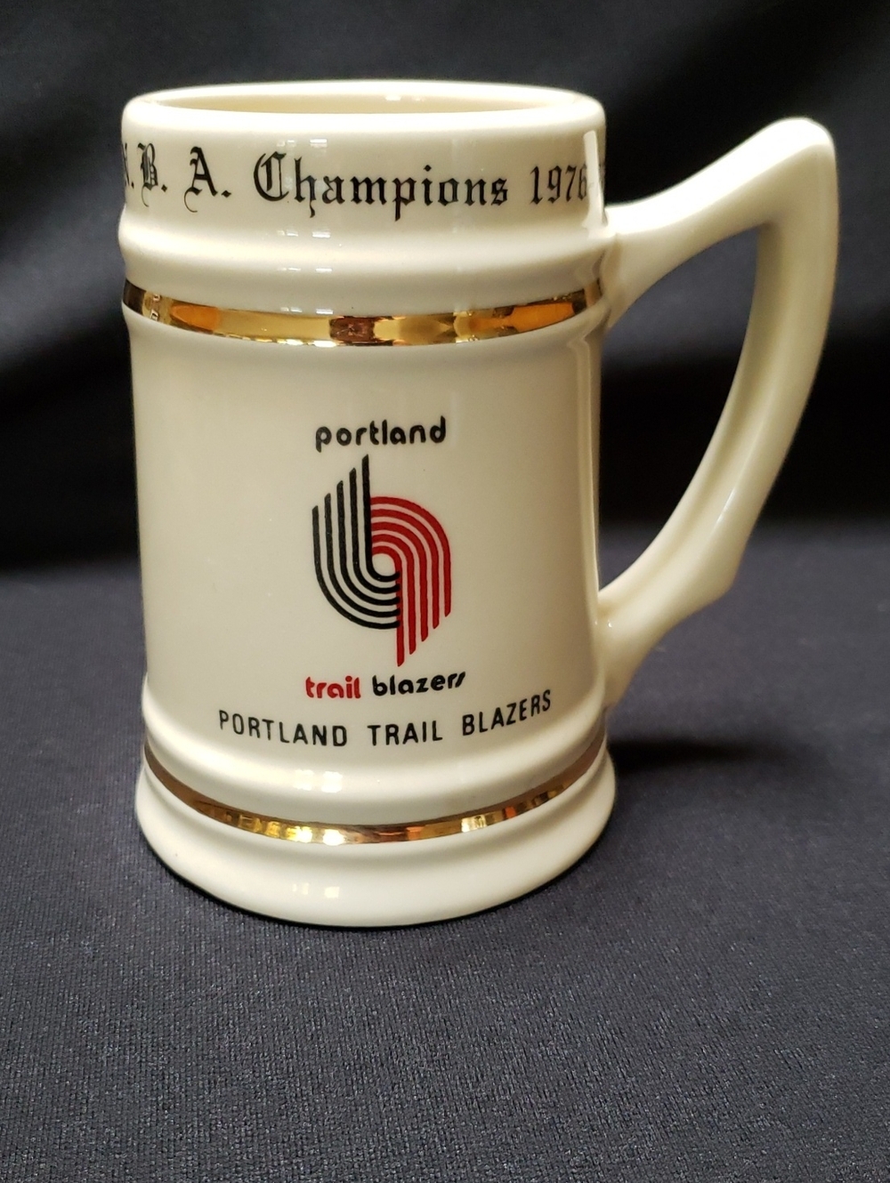Vintage 1976-77 Portland Trail Blazers NBA Champions Stein/ Coffee Mug